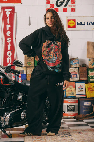 The Brenda Energy Wide Leg Trackpants - Black - Trackpants - Sabbi - The Soho Movement