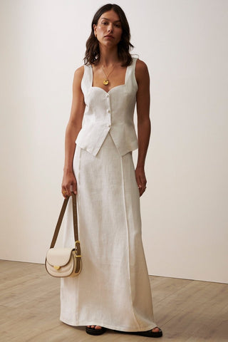 The Charlotte Vest - White - Shirts & Tops - Sancia - The Soho Movement