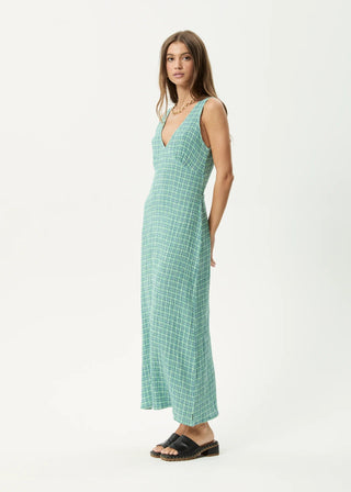The Creator Seersucker Maxi Dress - Pine Check - Dresses - Afends - The Soho Movement