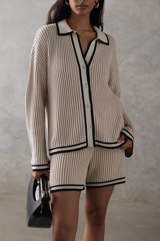 The Josefina Knit Shirt - Clay - Knitwear - Sancia - The Soho Movement