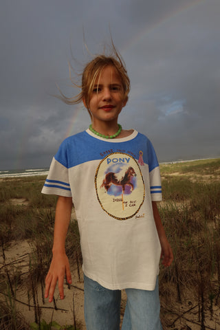 The Kids Pony Club Tee - Blue - Tees - Sabbi - The Soho Movement