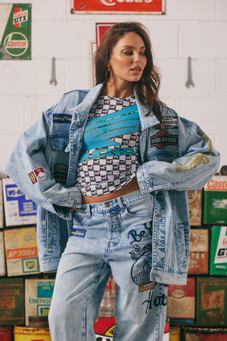 The Mermaid Racing Denim Jacket - Denim jackets - Sabbi - The Soho Movement