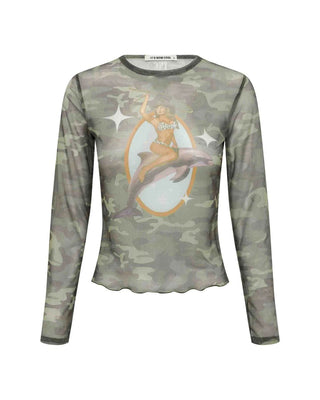 The Mesh Crop Top - Dolphin Cowgirl - Tops - It’s Now Cool - The Soho Movement