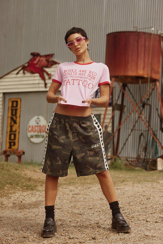 The Roses + Tattoos Tee - Pink - Sabbi - The Soho Movement