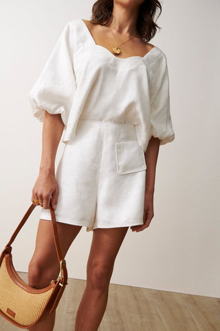 The Sastria Shorts - White - Shorts - Sancia - The Soho Movement