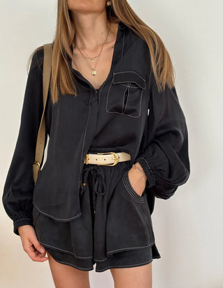 The Tia Short - Noir - Shorts - Sancia - The Soho Movement