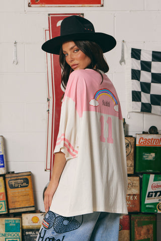 The Very Oversized Pony Club Tee - Pink - Tees - Sabbi - The Soho Movement