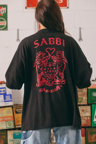 The Very Oversized Racing Badges Tee - Black - Tees - Sabbi - The Soho Movement