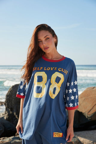 The Very Oversized You Cute Tee - Blue - Tshirts - Sabbi - The Soho Movement