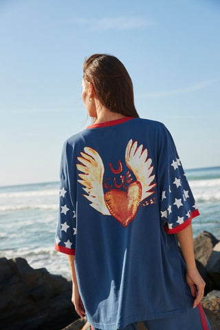 The Very Oversized You Cute Tee - Blue - Tshirts - Sabbi - The Soho Movement
