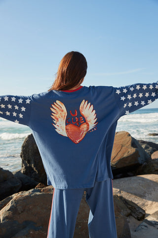 The You Cute Long Sleeve Tee - Blue - Long sleeve tops - Sabbi - The Soho Movement