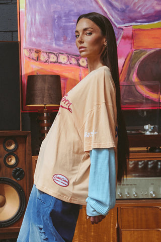 The Sabbi Custom Long Sleeve Tee - Apricot