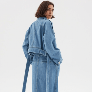 Theory Crop Denim Trench - Blue - Sovere - The Soho Movement