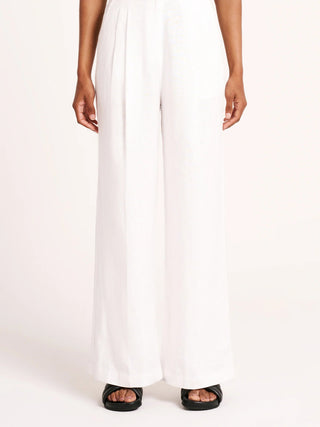Thilda Linen Pant - White - Pants - Nude Lucy - The Soho Movement