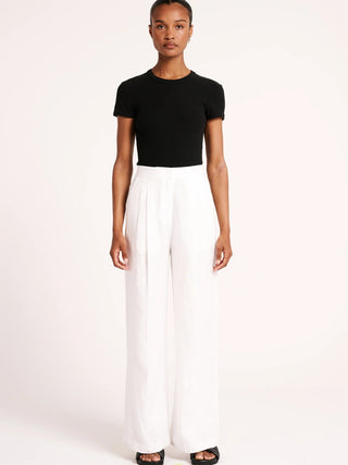 Thilda Linen Pant - White - Pants - Nude Lucy - The Soho Movement