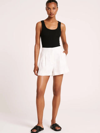 Thilda Tailored Short - White - Shorts - Nude Lucy - The Soho Movement