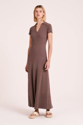 Tove Knit Dress - Espresso - Dresses - Nude Lucy - The Soho Movement