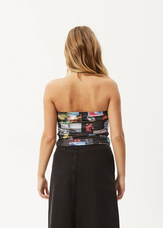 Under Pressure Sheer Strapless Top - Black - Boobtube - Afends - The Soho Movement