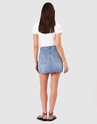 Vintage Worn Cut Off Skirt - Vintage Blue - Denim skirt - Rollas - The Soho Movement