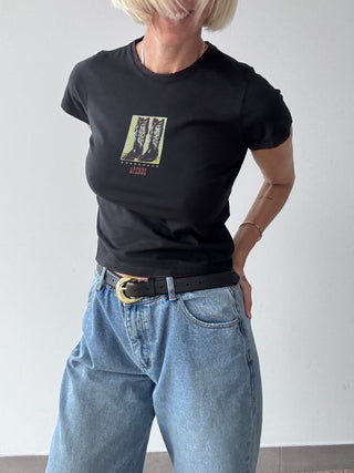 Walking Baby Tee - Stone Black - Tees - Afends - The Soho Movement