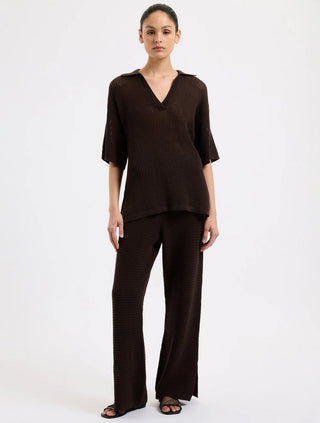 Willow Crochet Pants - Espresso - Nude Lucy - The Soho Movement