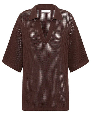 Willow Crochet Tunic - Espresso - Shirts & Tops - Nude Lucy - The Soho Movement