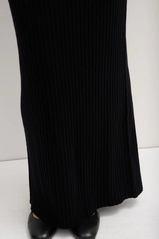 Wool Cashmere Rib Maxi Skirt - Black - Knitted skirts - Assembly Label - The Soho Movement