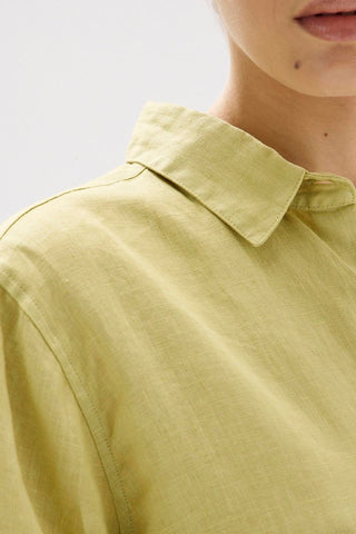 Xander Long Sleeve Linen Shirt - Pear - Shirts & Tops - Assembly Label - The Soho Movement