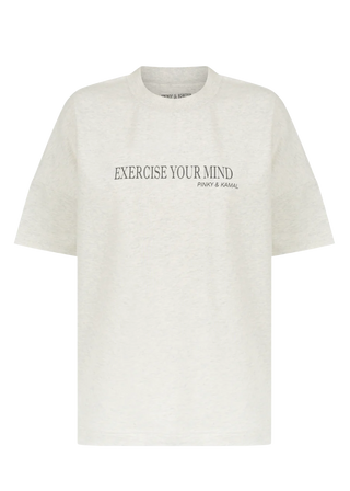 Exercise Your Mind T-Shirt - Grey Marle