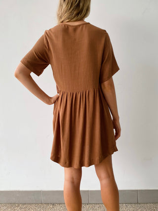 Soho Smock Dress - Tobacco