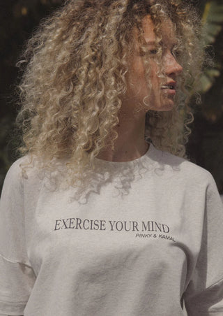 Exercise Your Mind T-Shirt - Grey Marle