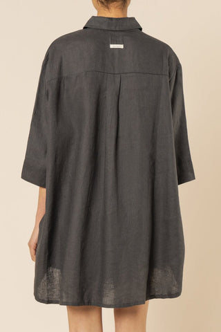 Nude Lounge Longline Shirt - Coal
