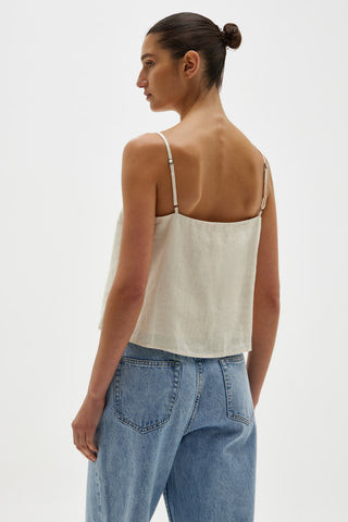 Neva Linen Cami - Stone