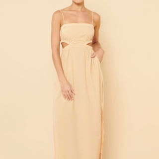 Rana Cut Out Maxi Dress - Latte