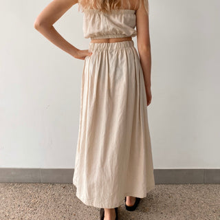 Lunar Linen Skirt - Natural