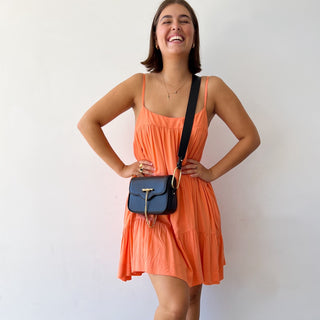 Eloise Tiered Mini Dress - Mandarin