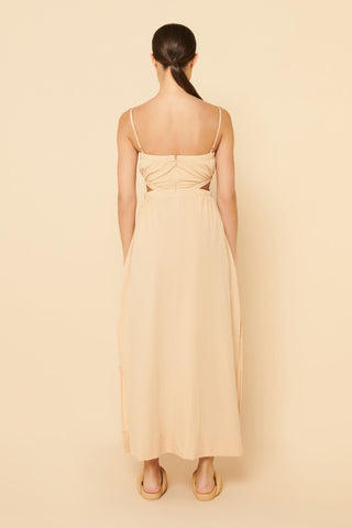 Rana Cut Out Maxi Dress - Latte