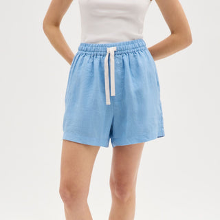 Ease Linen Short - Cornflower Blue