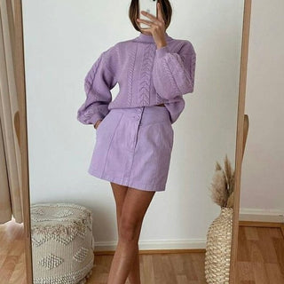 Wren Mini Skirt - Lilac