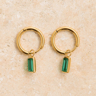 Gemma Earrings - Emerald