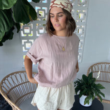 Load image into Gallery viewer, Staple Linen Tee - Rose
