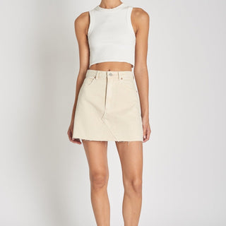 A Aline Skirt - Ecru - Denim skirt - Abrand - The Soho Movement