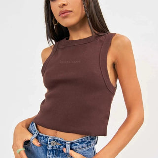 A Heather Singlet - Cocoa - Singlet - Abrand - The Soho Movement