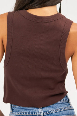 A Heather Singlet - Cocoa - Singlet - Abrand - The Soho Movement