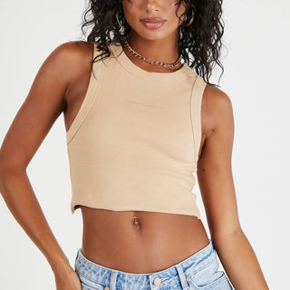A Heather Singlet - Faded Khaki - Singlet - Abrand - The Soho Movement