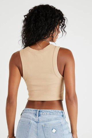 A Heather Singlet - Faded Khaki - Singlet - Abrand - The Soho Movement