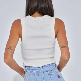 A Heather Singlet - White Sand - Shirts & Tops - Abrand - The Soho Movement