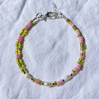 Bubblegum Pink Bracelet with Freshwater Pearls - Bracelets - Divine Creatures - The Soho Movement
