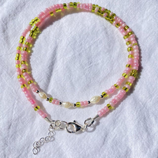 Bubblegum Pink Necklace with Freshwater Pearls - Bracelets - Divine Creatures - The Soho Movement