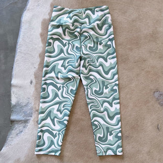 Capri Legging - Green Swirl - Flow Yogawear - The Soho Movement